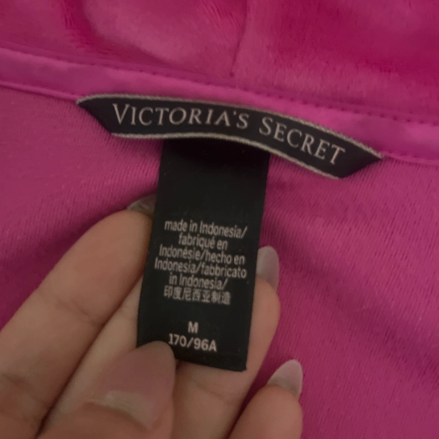 Victoria's Secret Velour Hoodie Jacket Pink Size M - photo 2