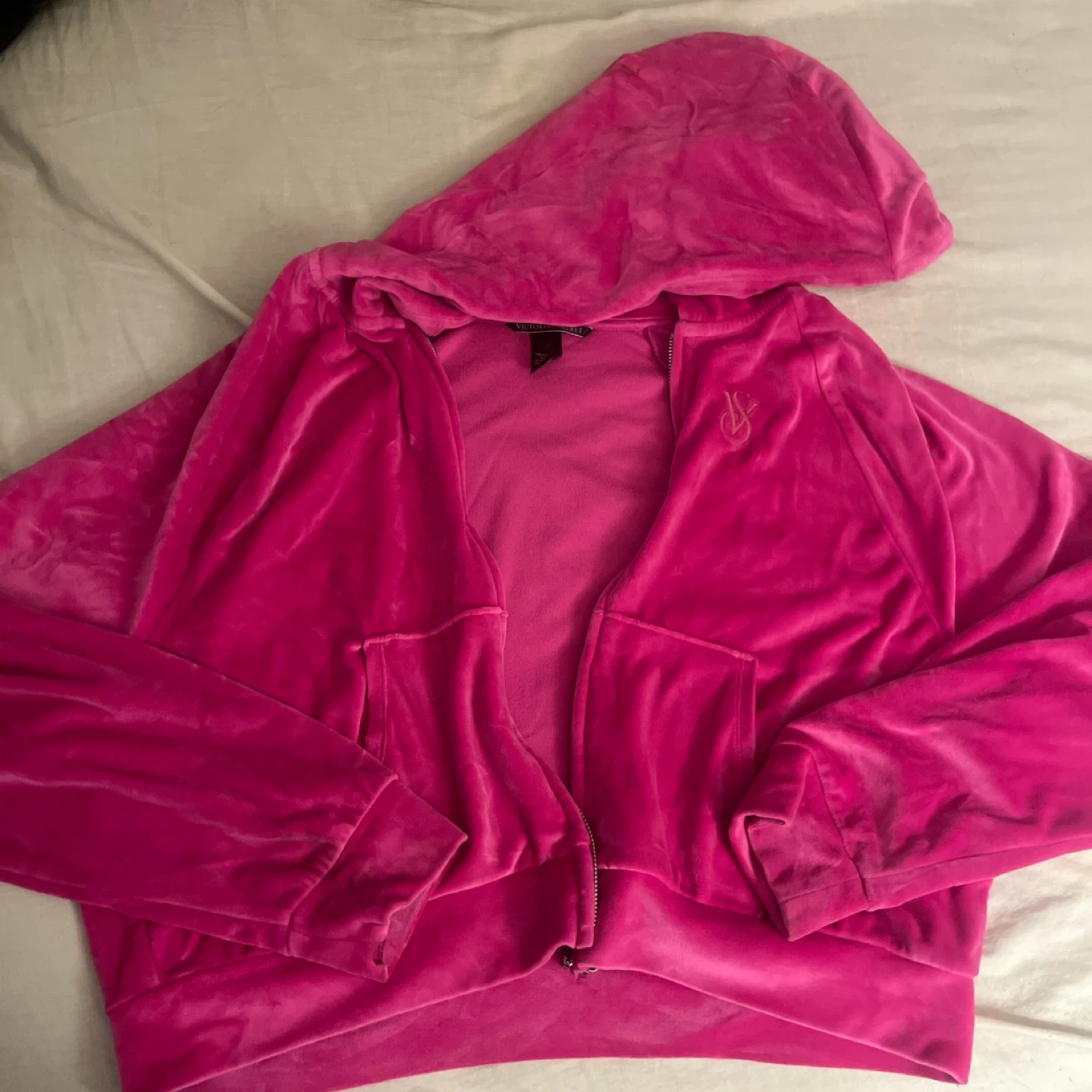 Victoria's Secret Velour Hoodie Jacket Pink Size M