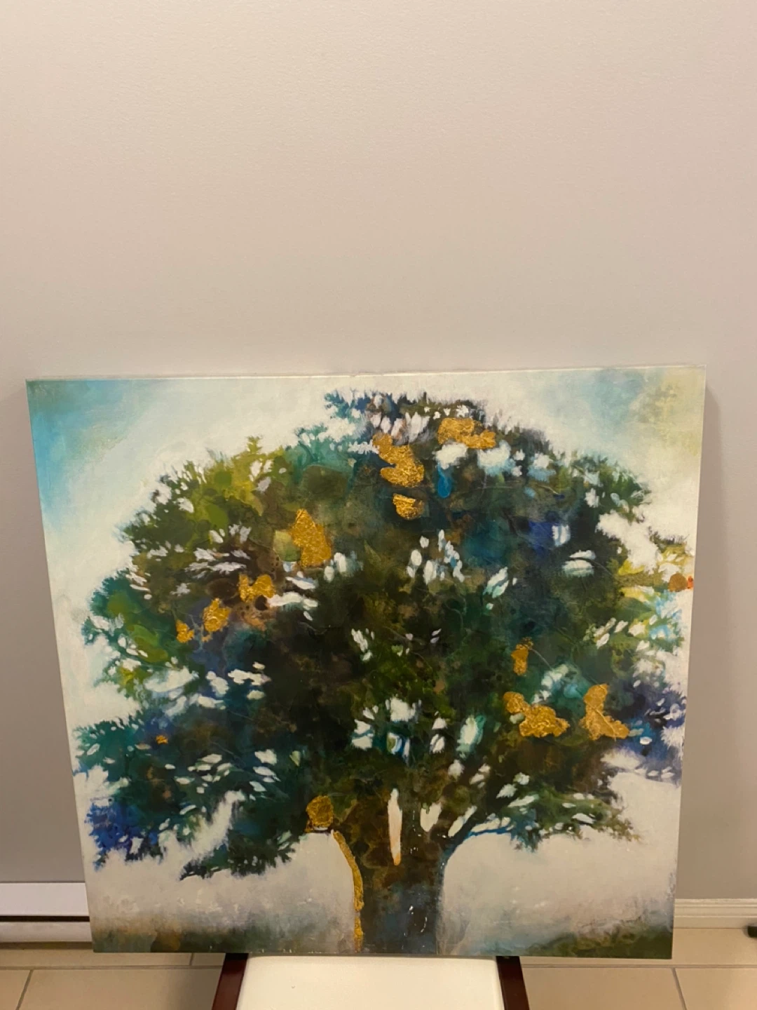 Canvas Wall Art - Tree with Gold Butterflies - photo 2