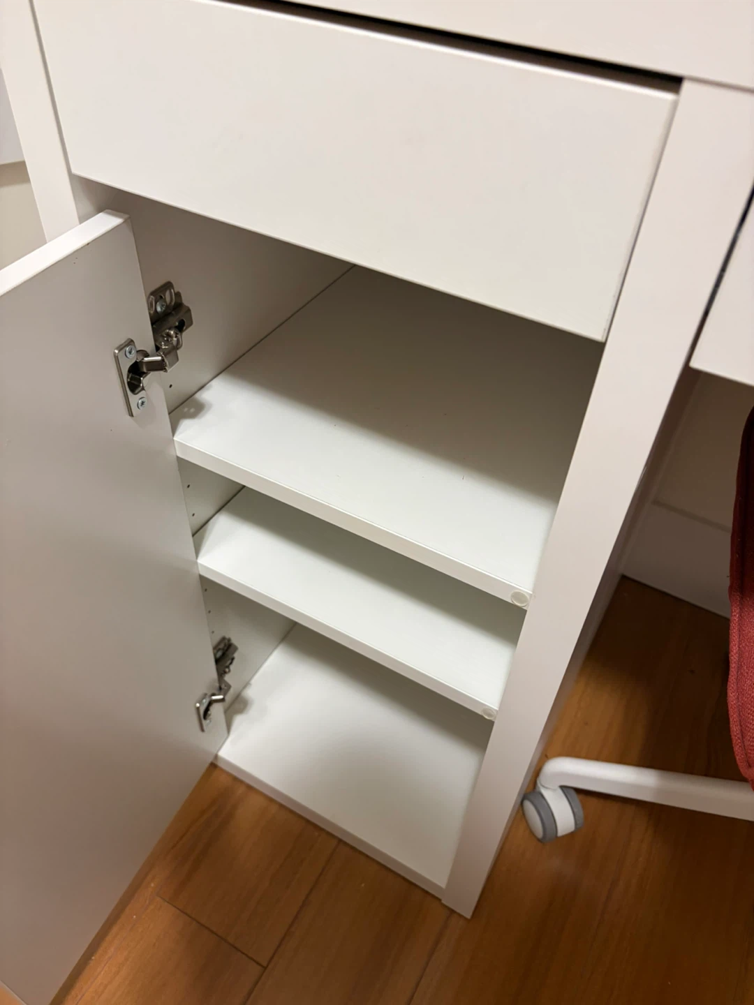 White IKEA Desk with Drawer and Cabinet - photo 3