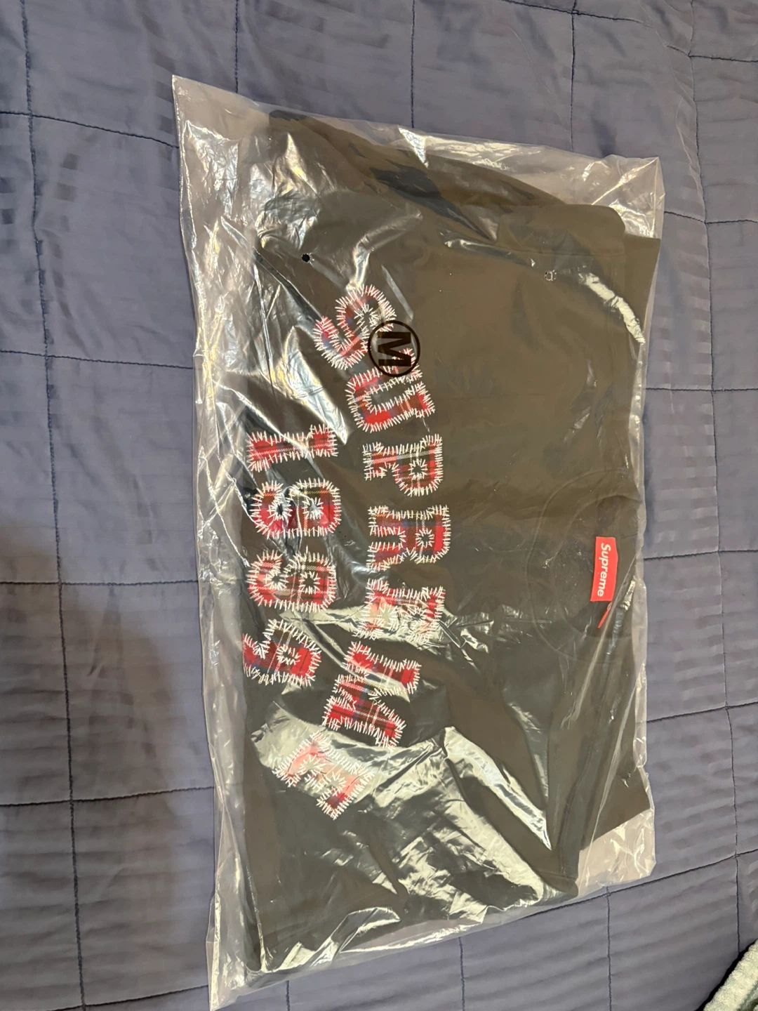 Supreme Plaid Arc Crewneck Navy