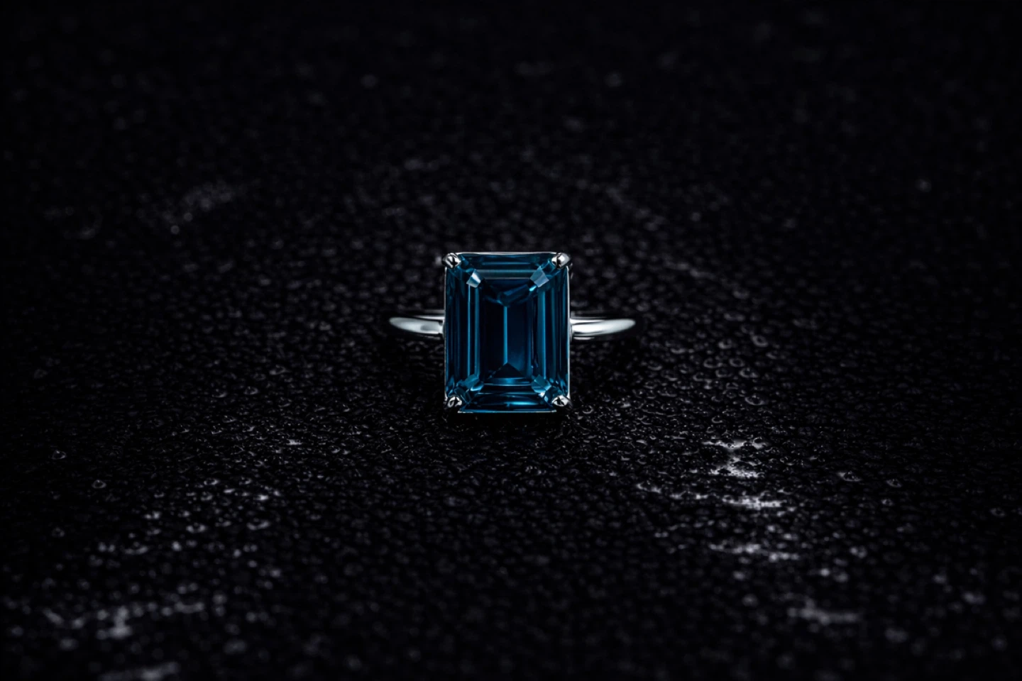 Dainty London Blue Topaz Ring