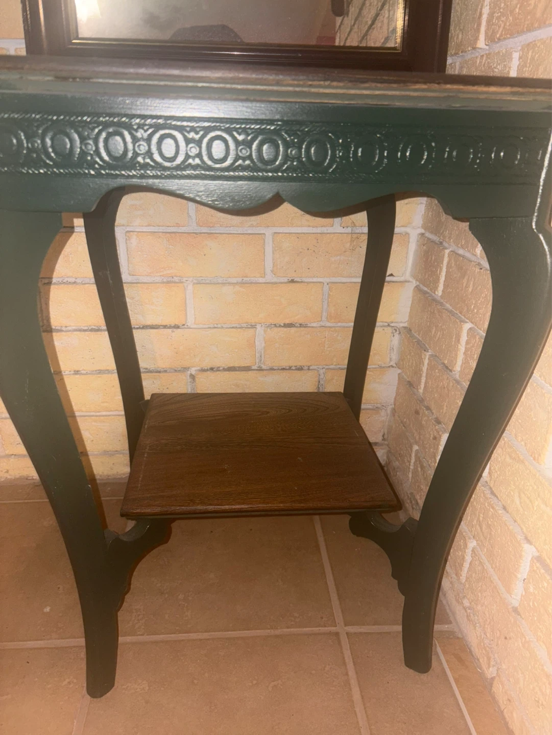 Vintage Accent Table with Mirror - photo 2