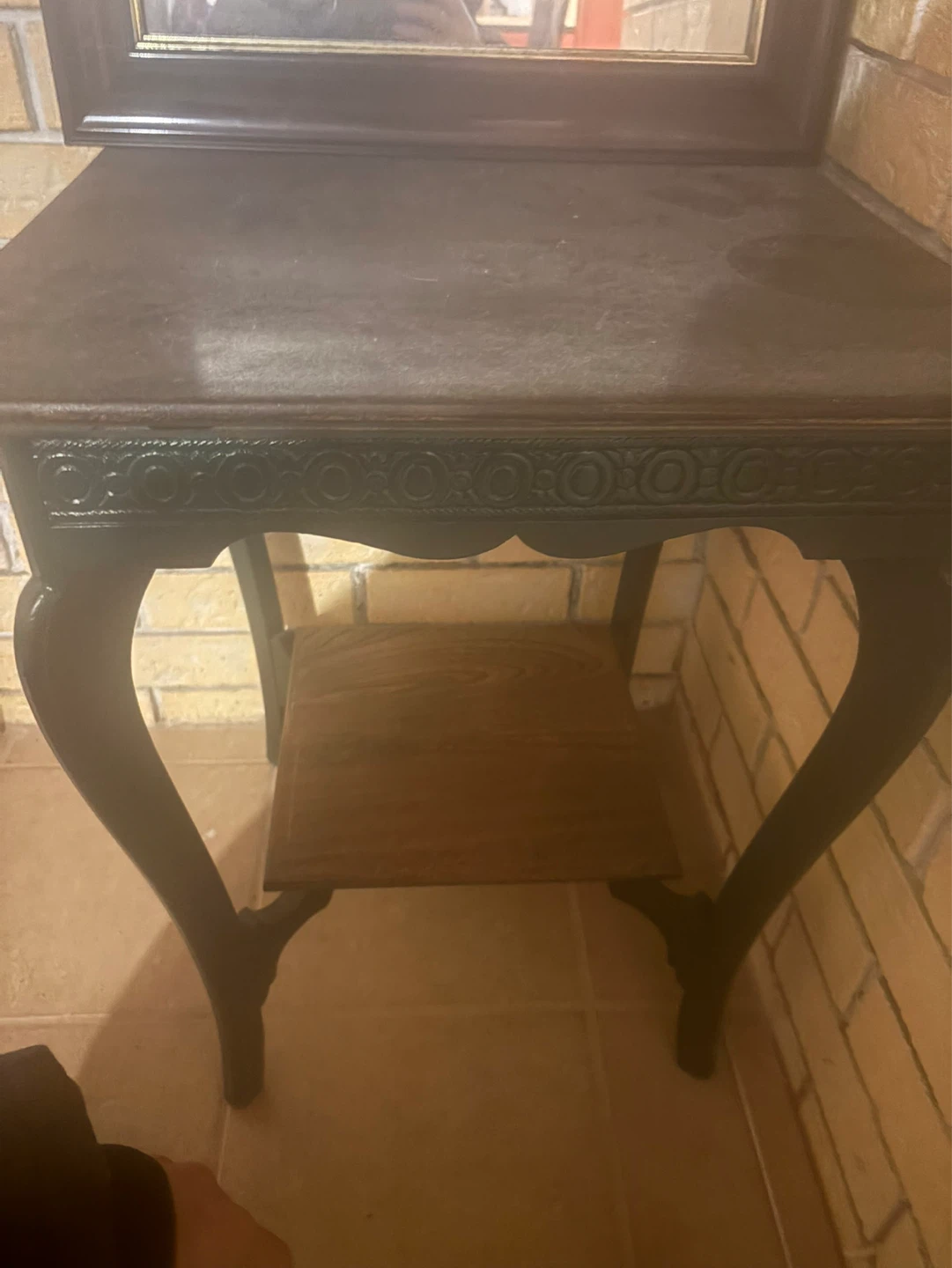 Vintage Accent Table with Mirror - photo 5