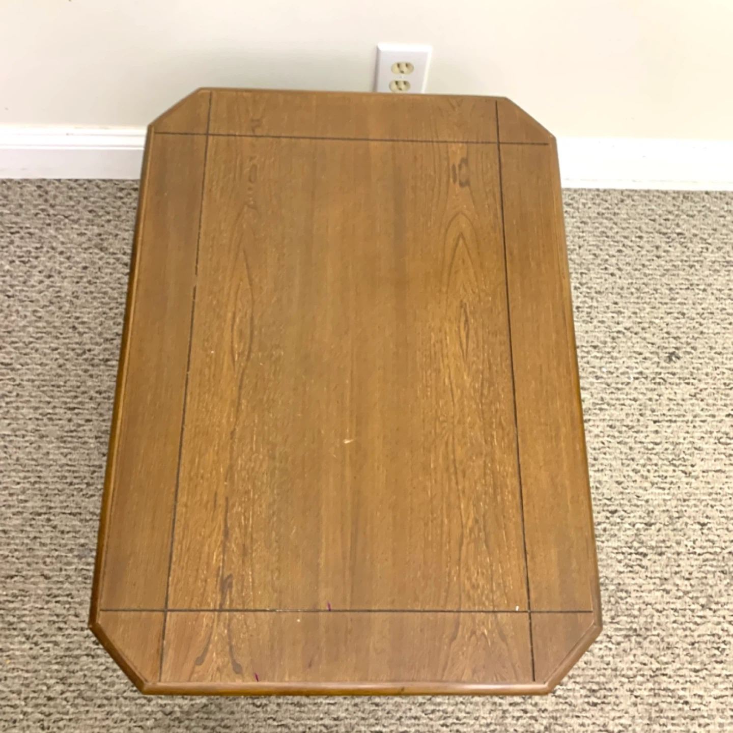 Vintage Wood End Table Cabinet Side Storage Furniture Brown - photo 4