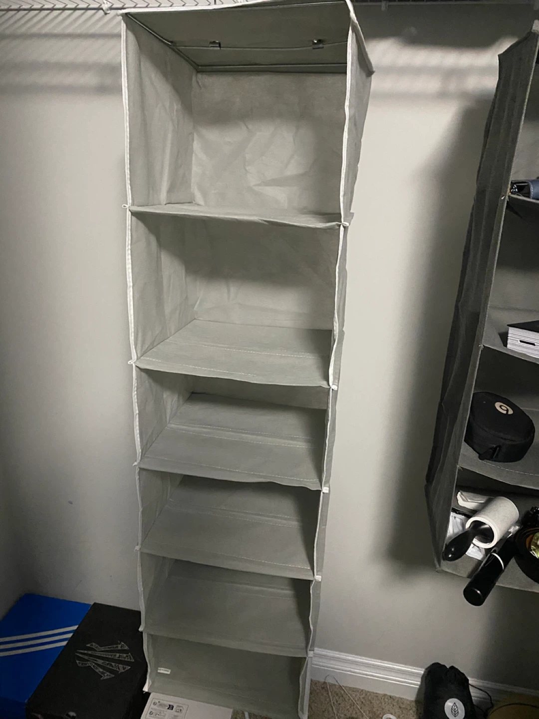 Grey Fabric Hanging Closet Organizer Set