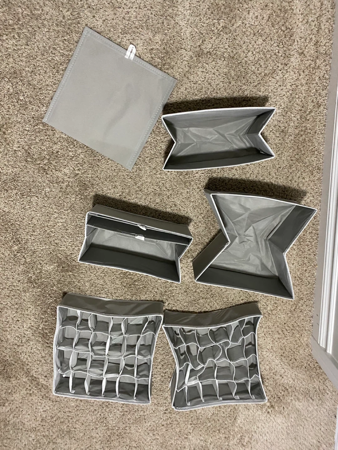 Grey Fabric Hanging Closet Organizer Set - photo 2