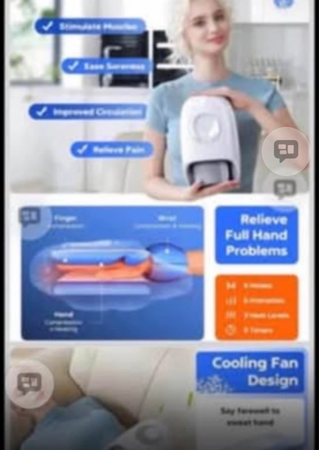 EASEZEN Hand Massager with Heating and Cooling - photo 2