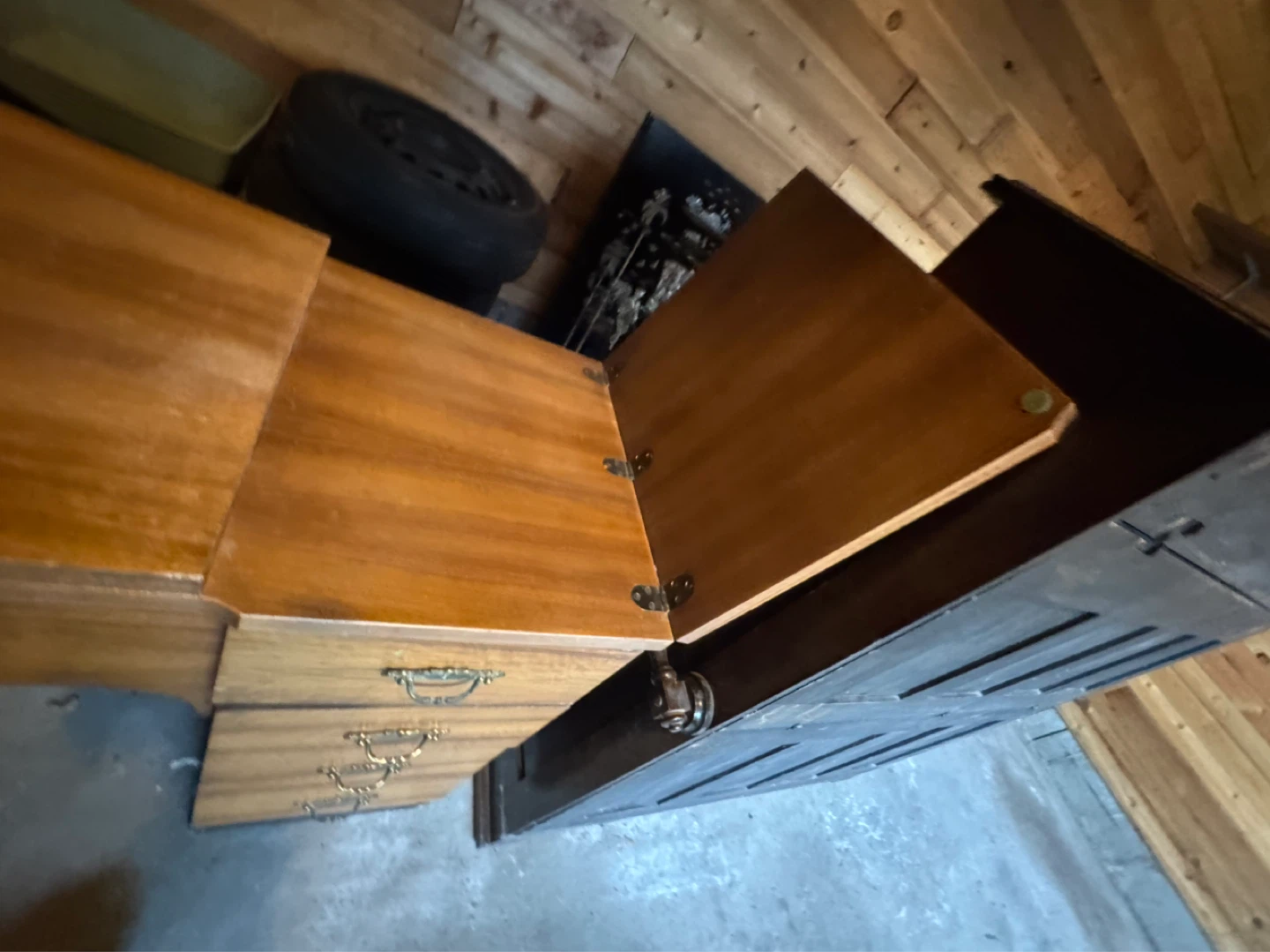 Vintage Wooden sewing Desk - photo 5