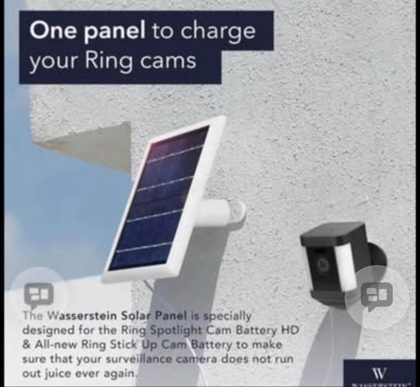 Wasserstein Solar Panel for Ring Cameras - photo 2
