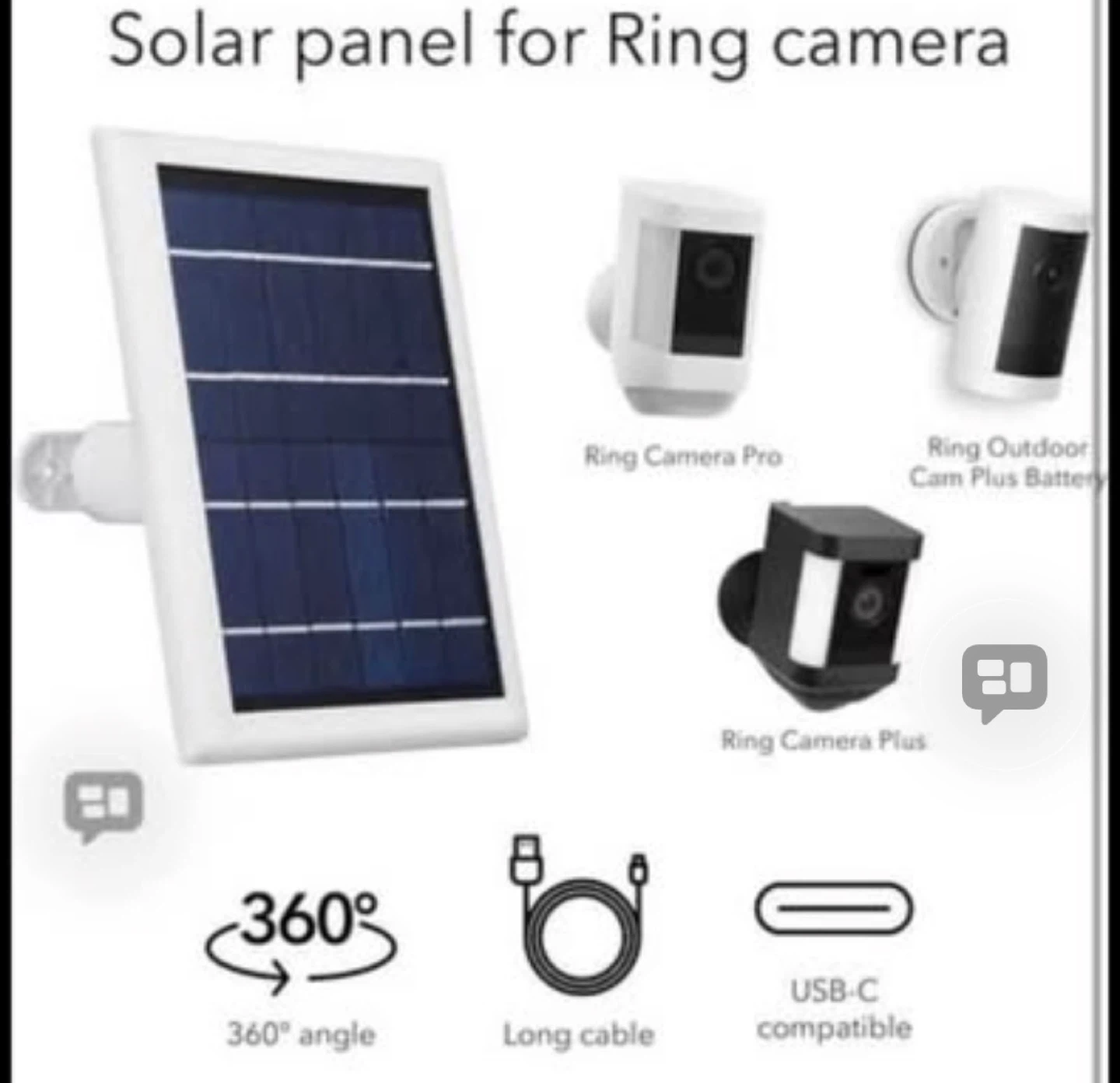 Wasserstein Solar Panel for Ring Cameras - photo 4