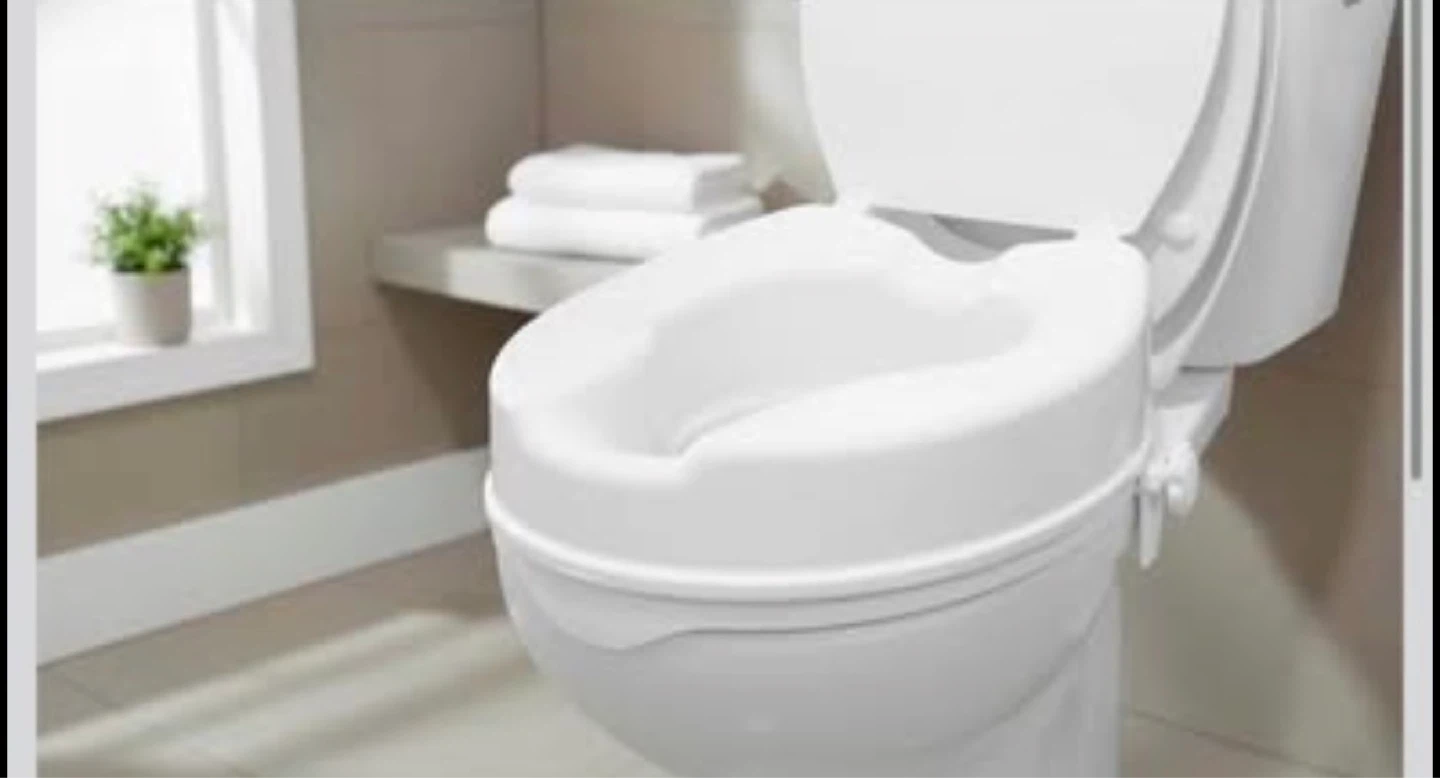 White Toilet Seat Riser - 4 Inch Height