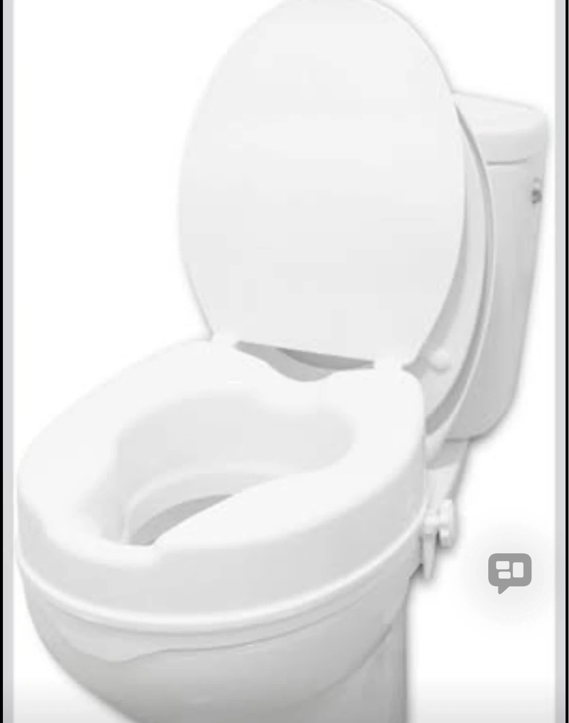 White Toilet Seat Riser - 4 Inch Height - photo 2