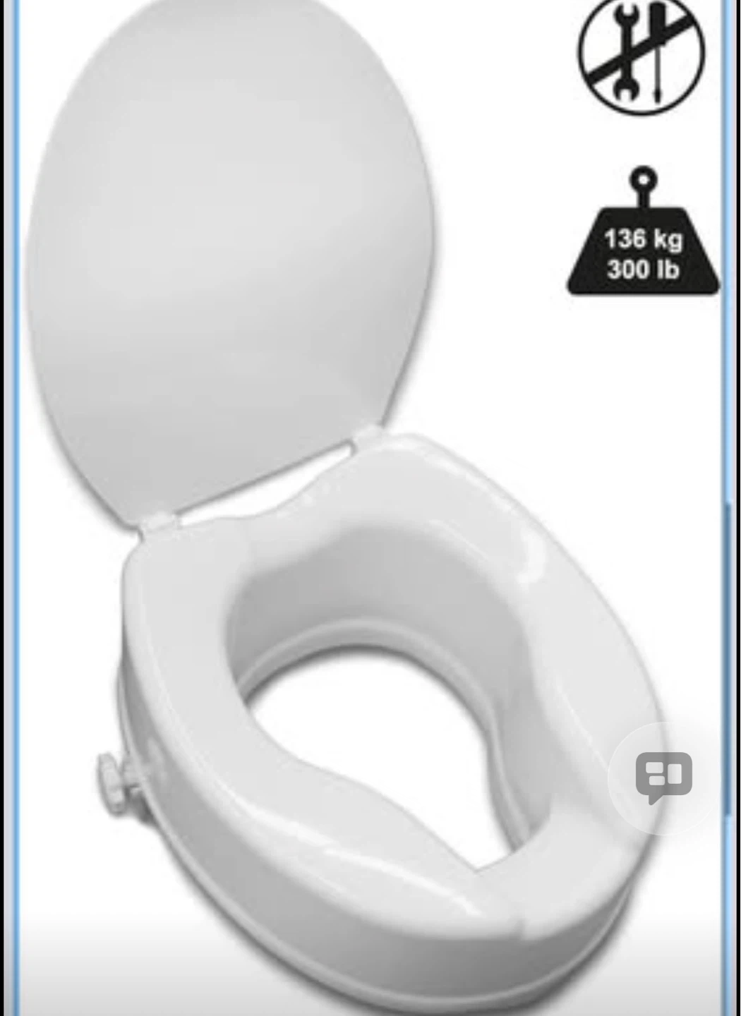 White Toilet Seat Riser - 4 Inch Height - photo 4