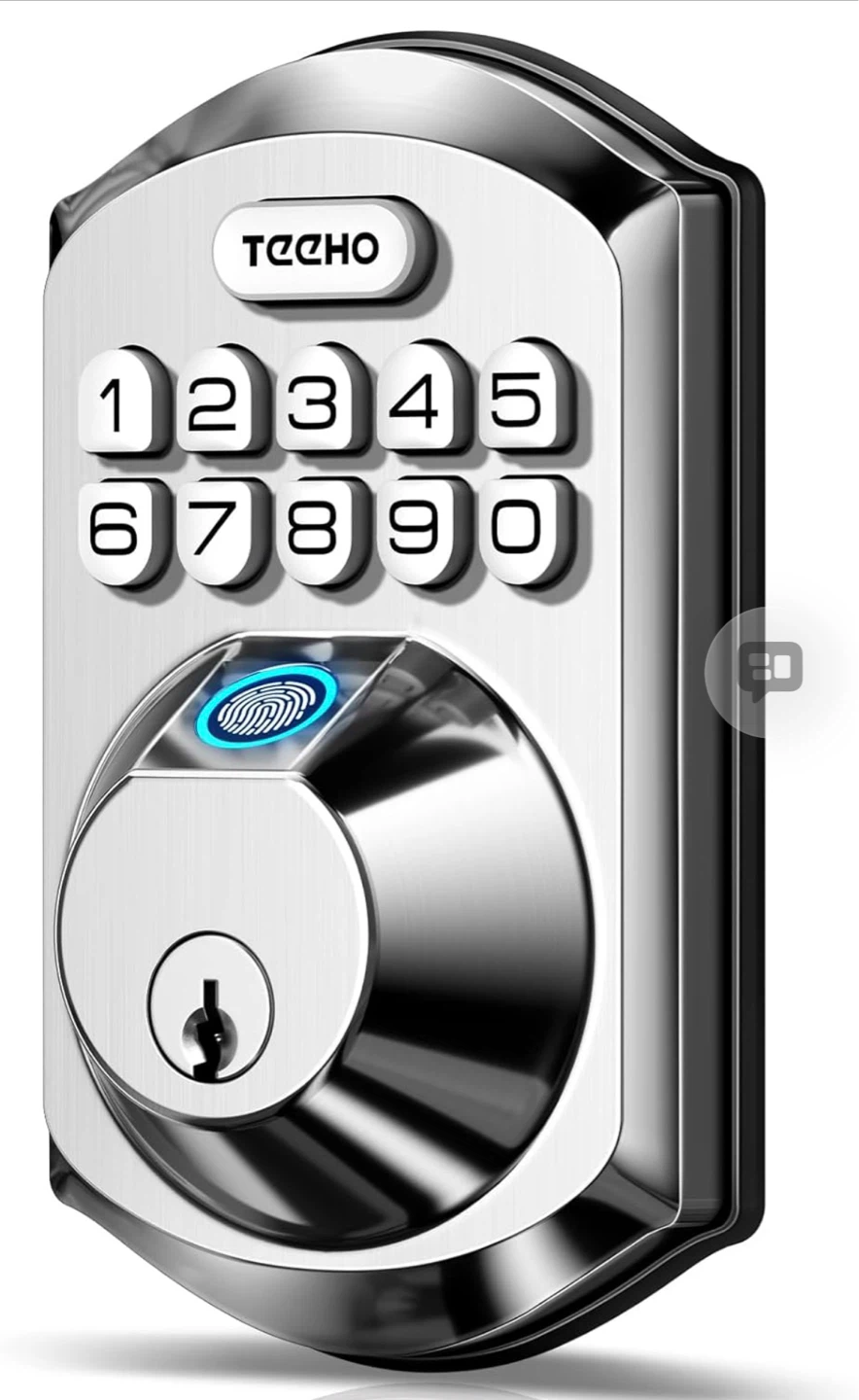 TECHO Smart Door Lock with Keypad and Fingerprint Scanner