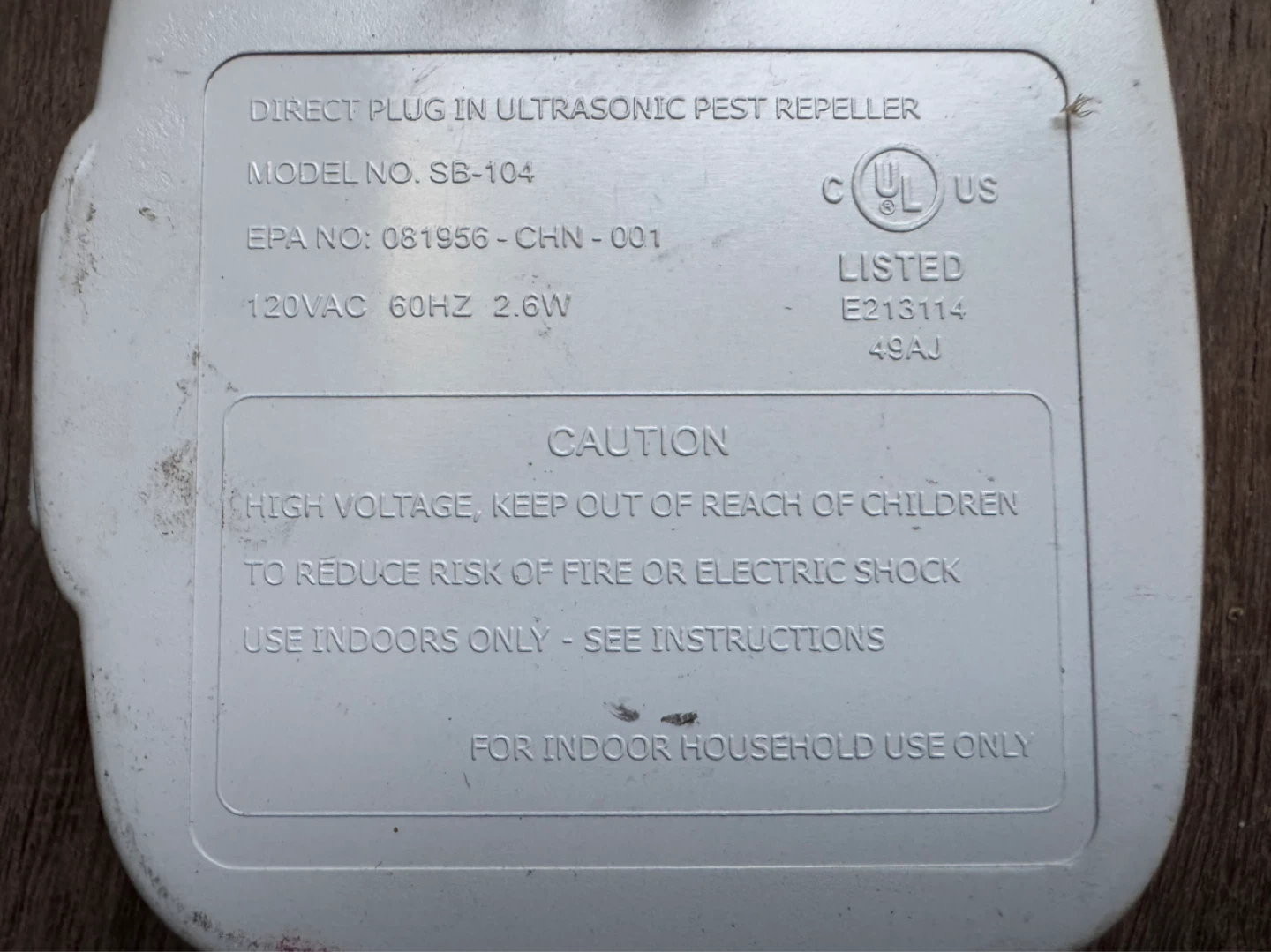 Bell+Howell Ultrasonic Pest Repeller SB-104 - photo 3