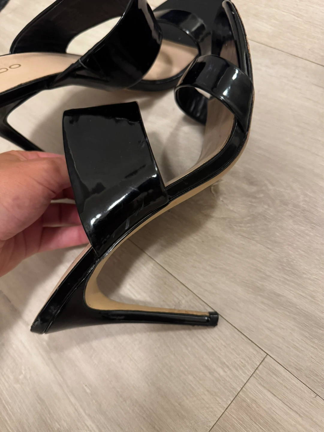 ALDO Black Patent Heeled Sandals - photo 2