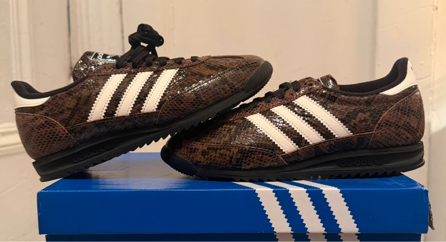 Adidas SL 72 Brown Snakeskin Sneakers