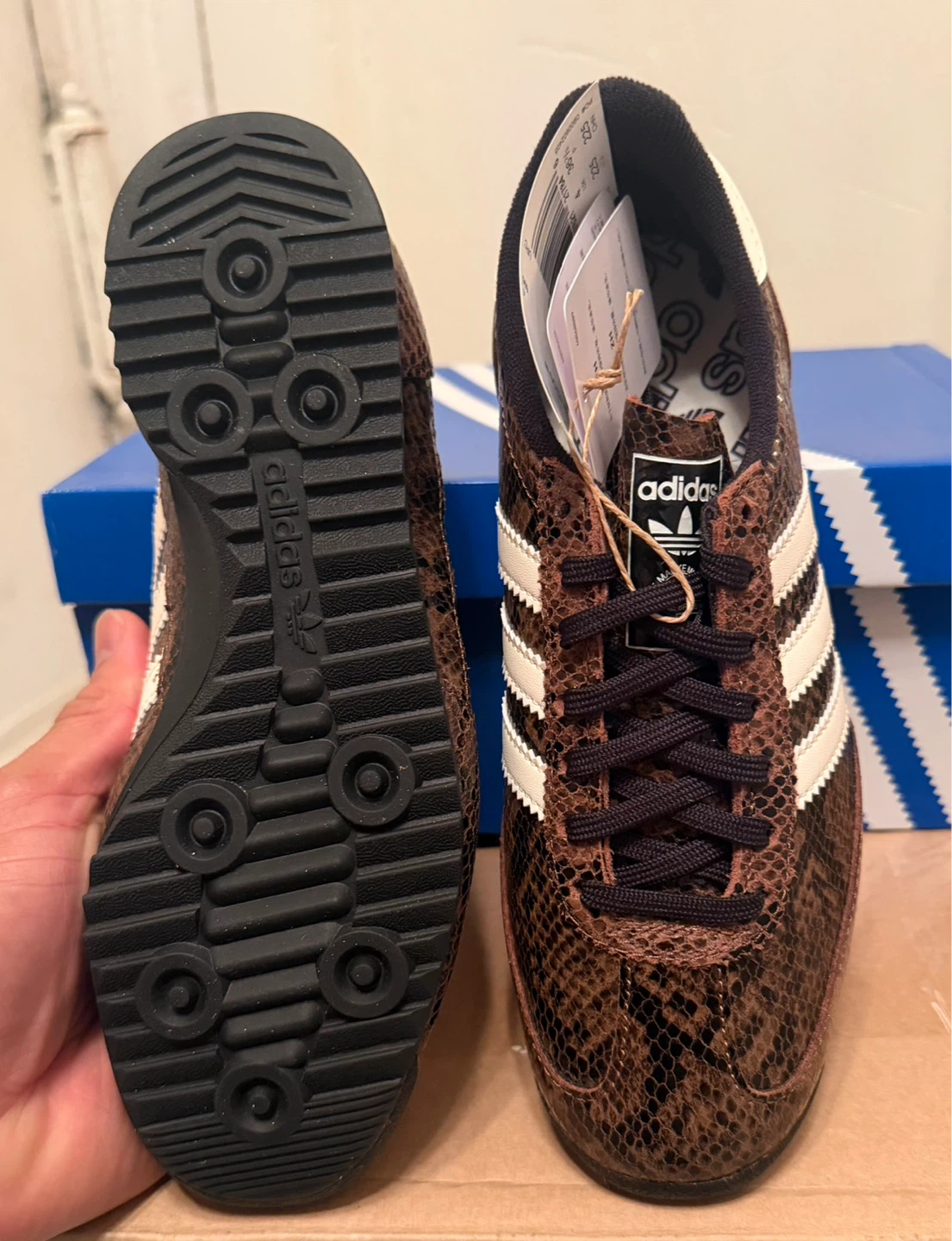 Adidas SL 72 Brown Snakeskin Sneakers - photo 5