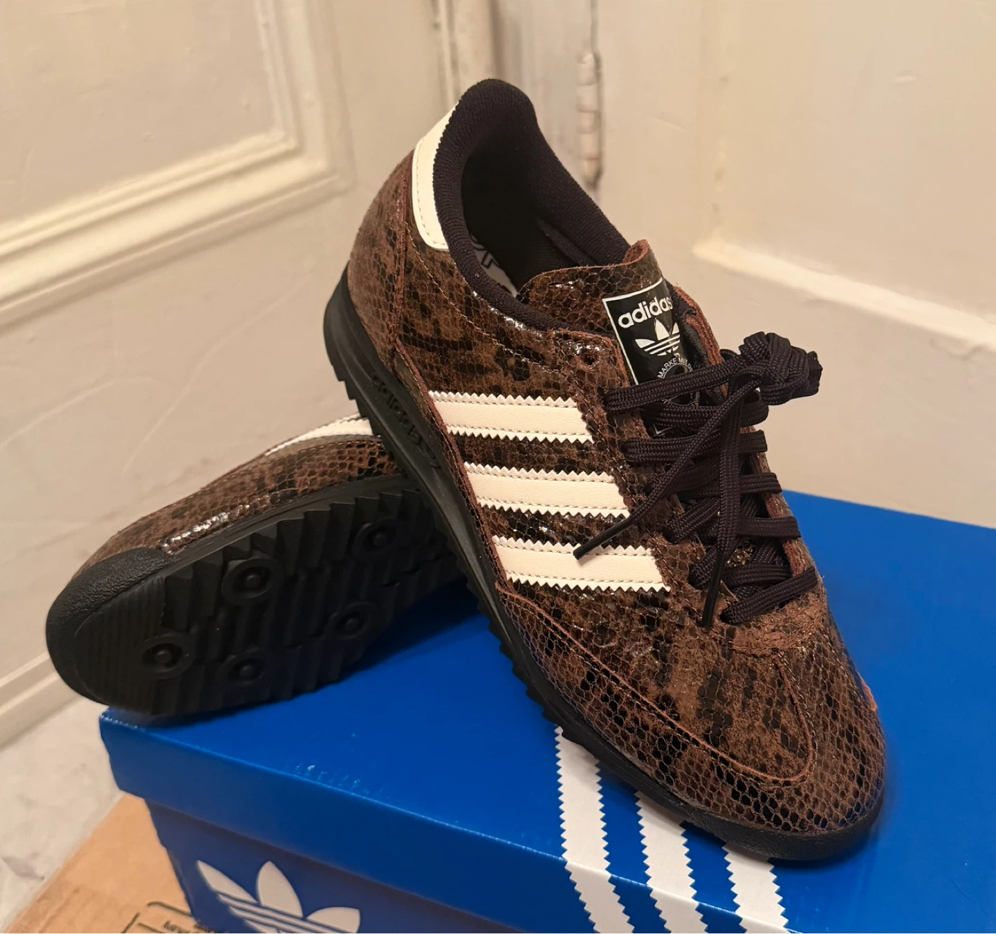 Adidas SL 72 Brown Snakeskin Sneakers - photo 3