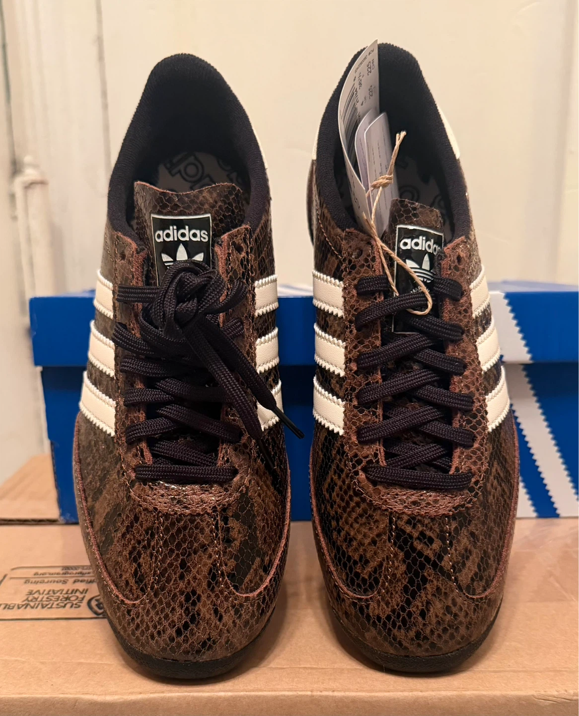 Adidas SL 72 Brown Snakeskin Sneakers - photo 4