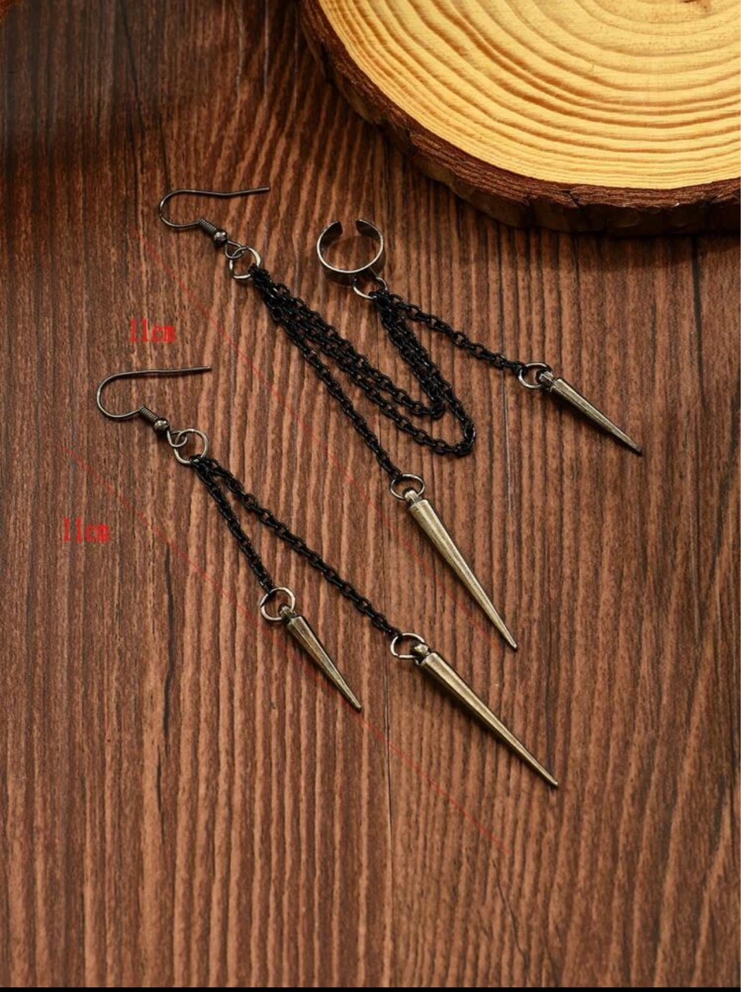 Spike Chain Earring Set - photo 3