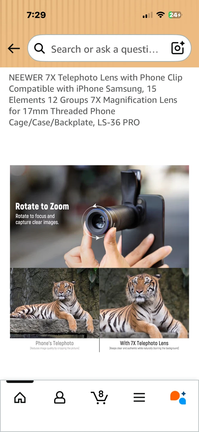 NEWEER 7X Telephoto Lens with Phone Clip - photo 4