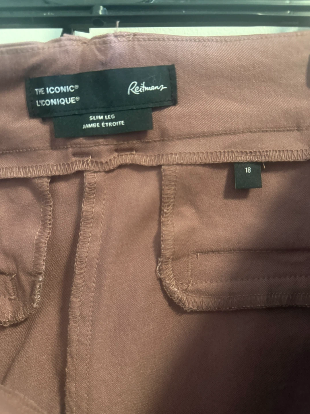 Reitmans Slim Leg Pants - Size 18 - Rose Pink - photo 2