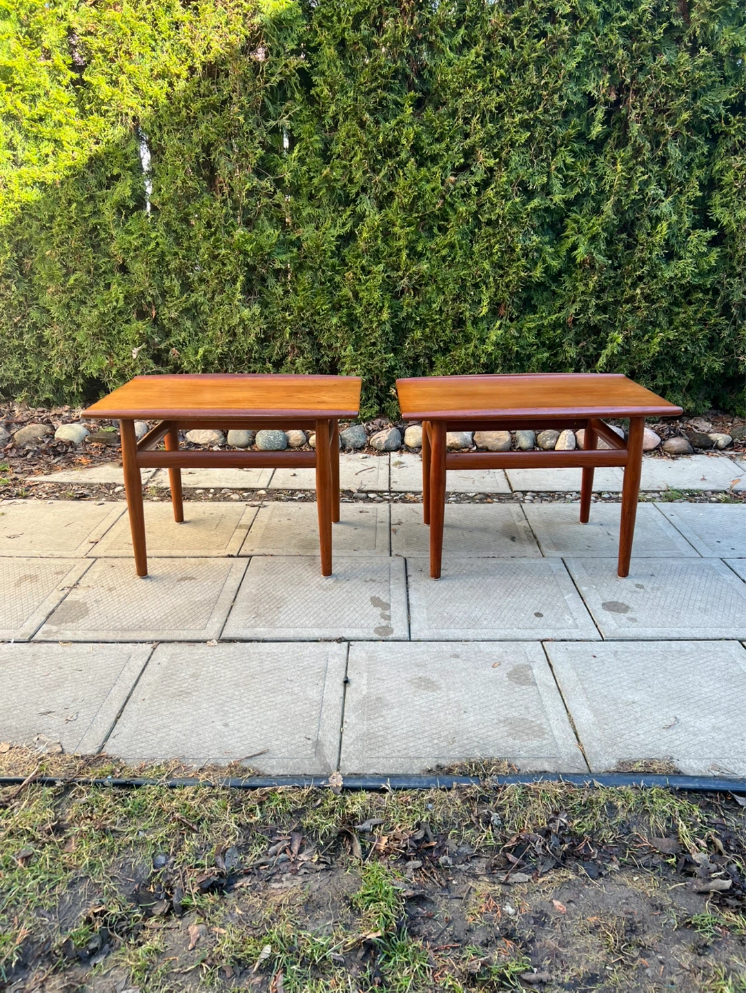 Danish Teak Side Tables by Grete Jalk