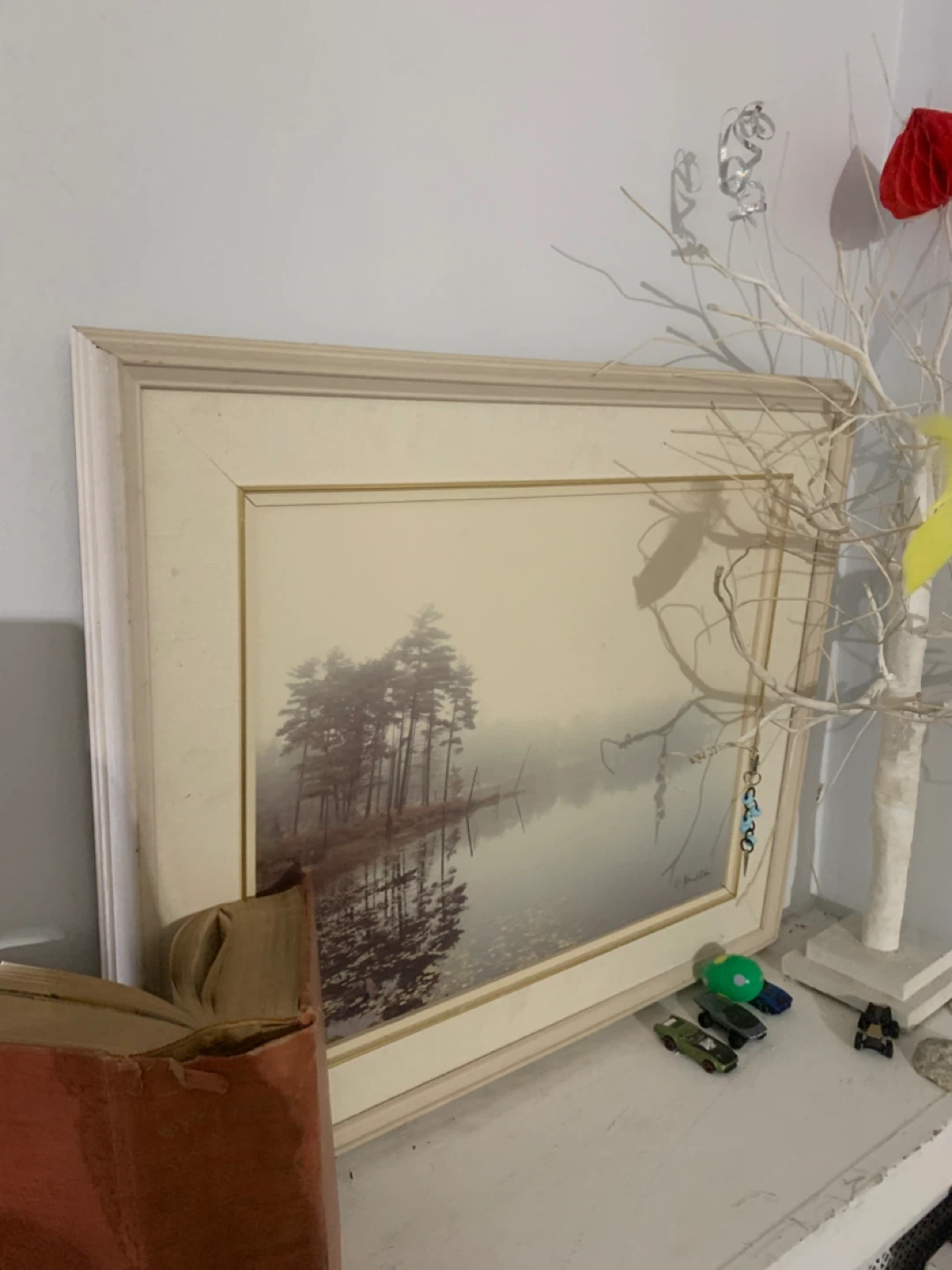 Frame Landscape lake Painting