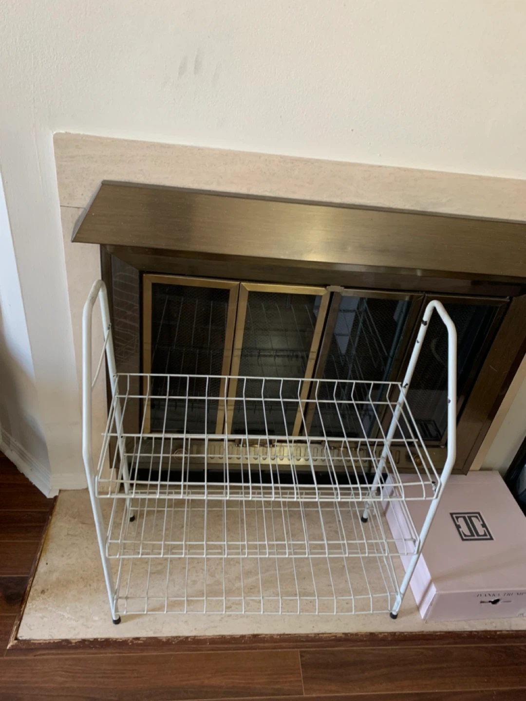 White 3-Tier Wire shoe Rack