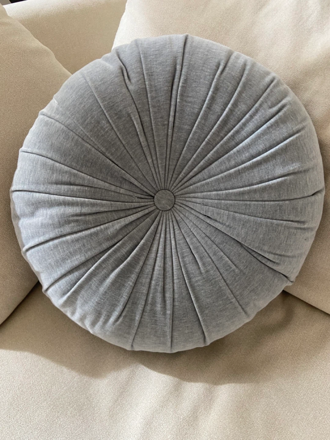West Elm Round Tufted Throw Pillow