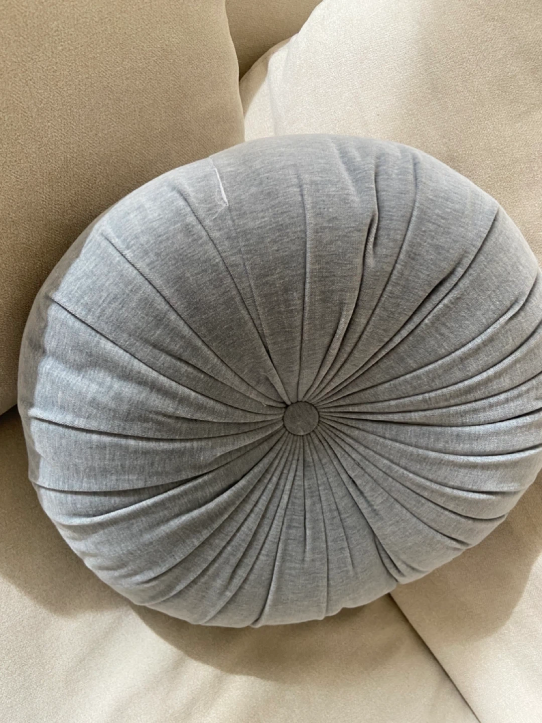 West Elm Round Tufted Throw Pillow - photo 3