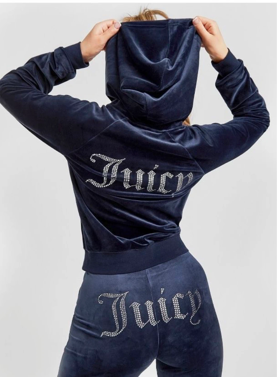 Juicy Couture Velour Tracksuit Set *Real* -  Navy - photo 2