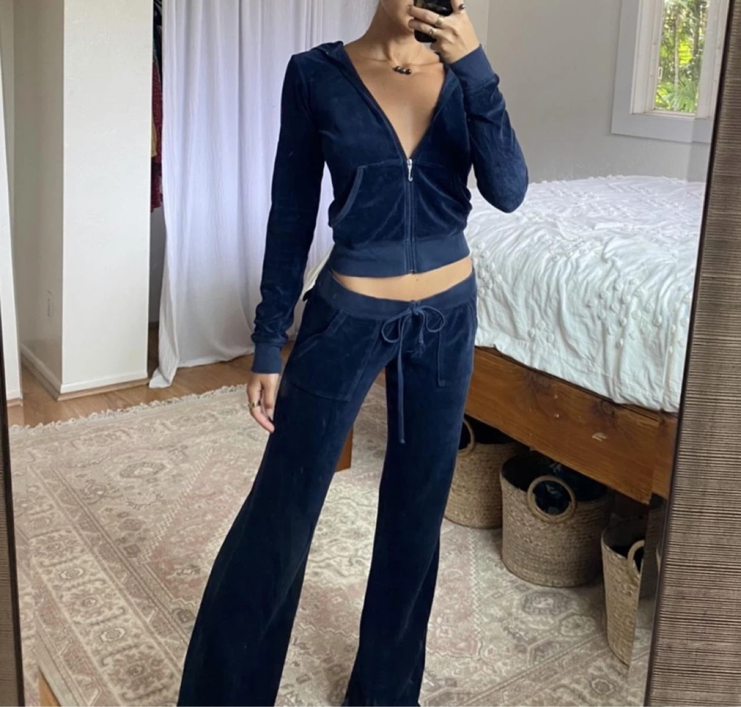 Juicy Couture Velour Tracksuit Set *Real* -  Navy