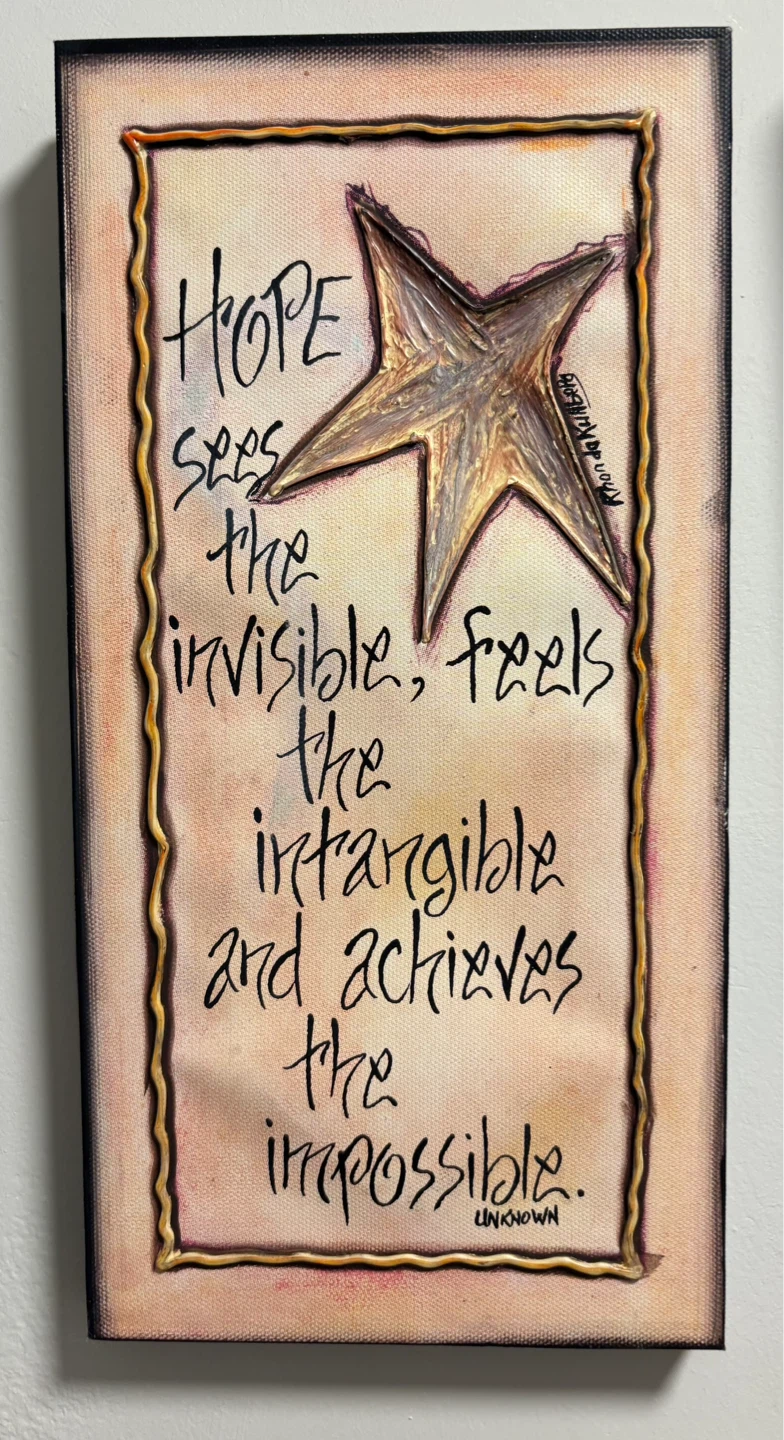 2 Hand Painted Inspirational Wall Art - photo 2