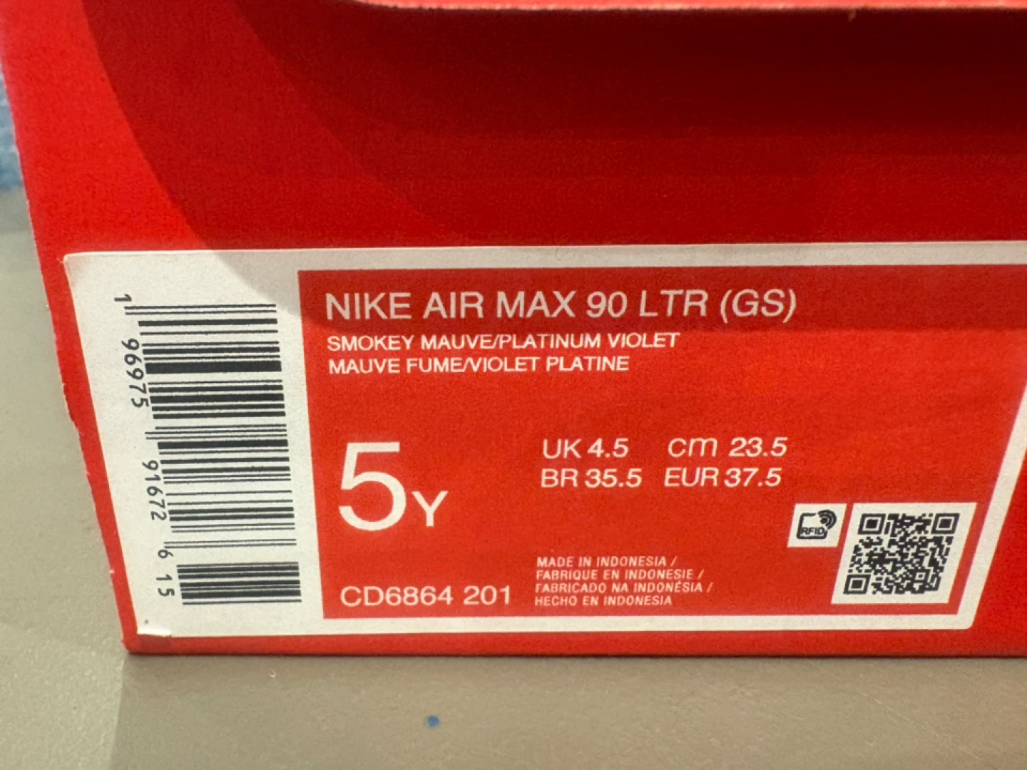 Nike Air Max 90 LTR (GS) Smokey Mauve/Platinum Violet Size 5Y - photo 4