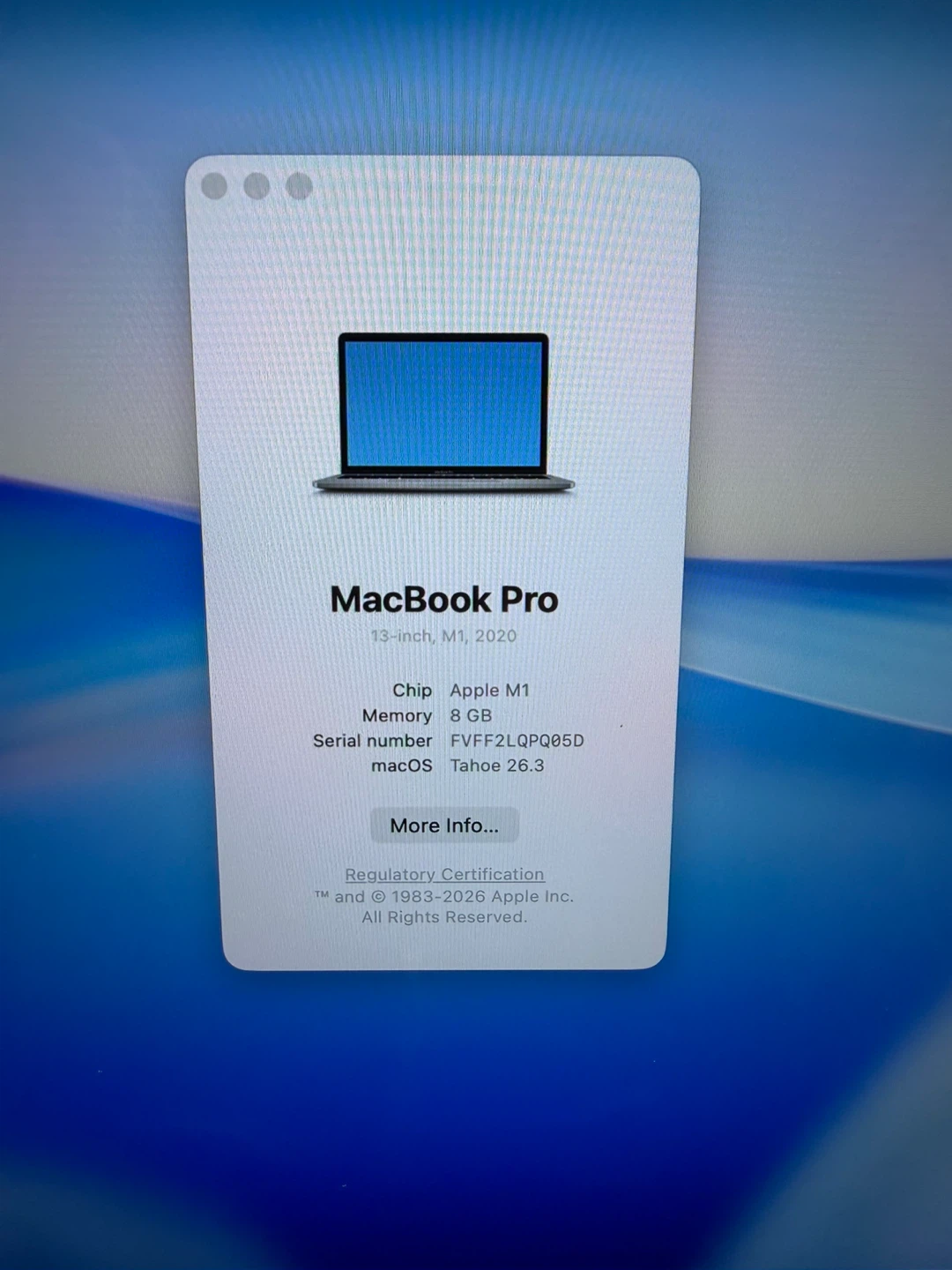 Apple MacBook Pro 13-inch M1 2020 8GB RAM - photo 3