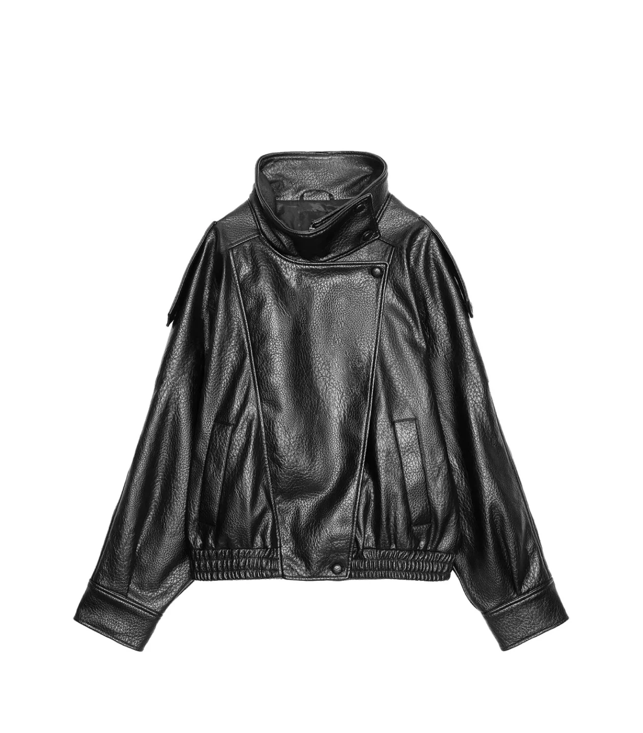 Zara Black Faux Leather Jacket
