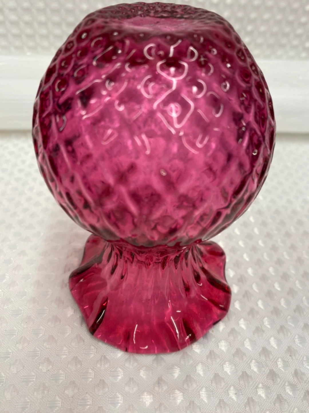 Cranberry Glass Bud Vase - photo 3