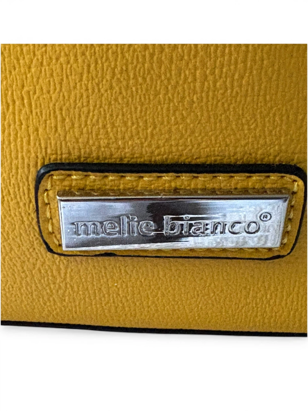 Melie Bianco Yellow Italian Leather Bucket Bag - photo 3