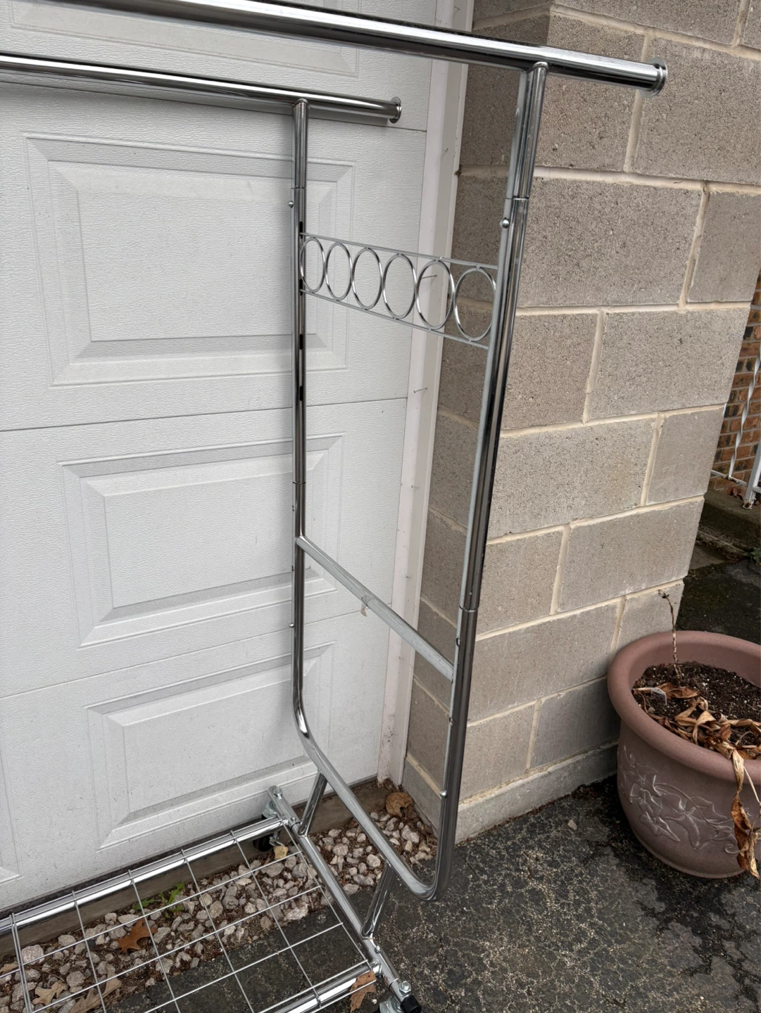 Rolling Garment Rack Clothes Hanger - photo 2