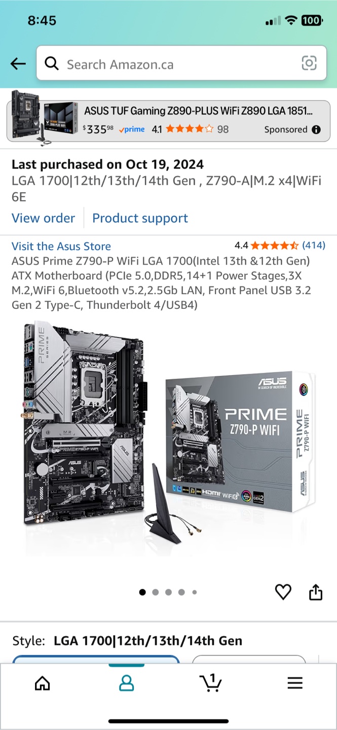 ASUS Motherboard- for parts only