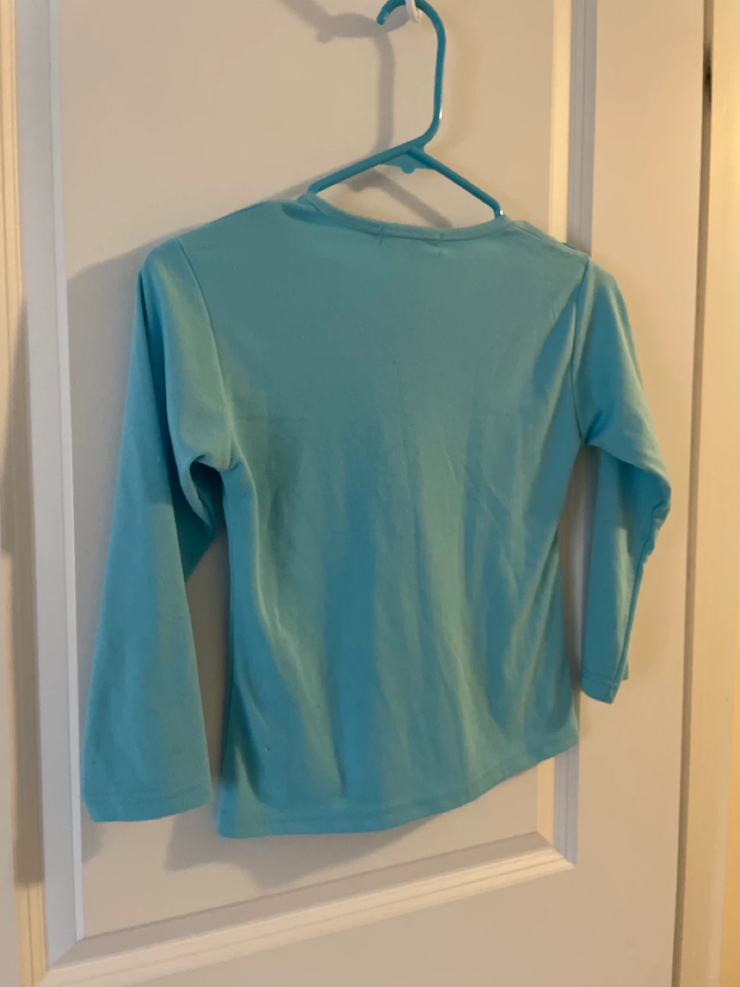 Blue Long Sleeve top for girls age 7-8 like new - photo 3