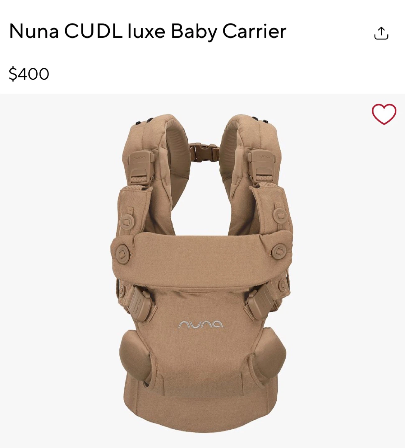 Nuna CUDL luxe Baby Carrier - photo 2