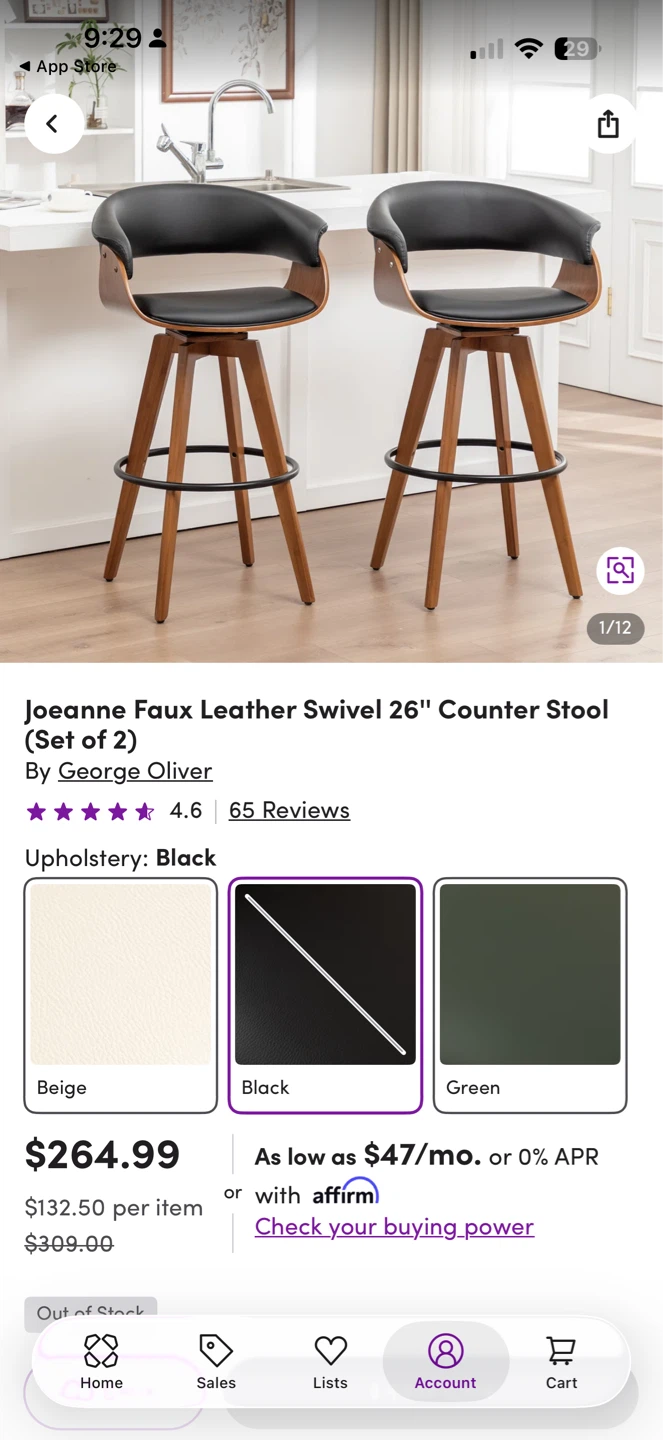 Joeanne Faux Leather Swivel 26" Counter Stools (Set of 2) - photo 3