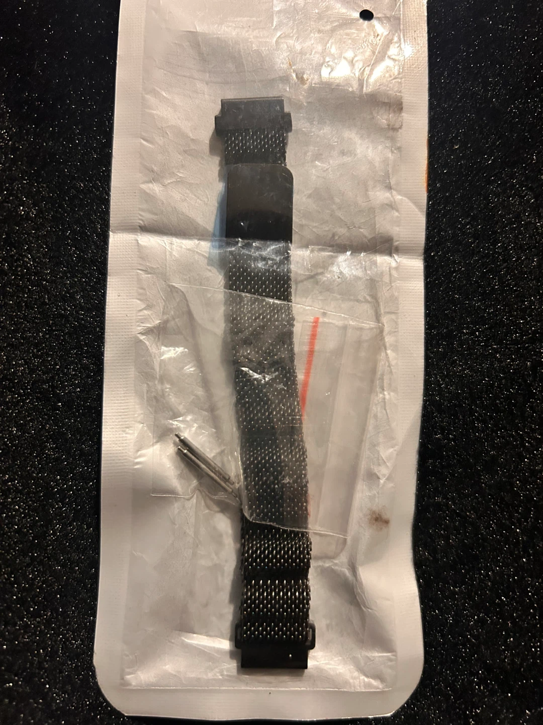 Black Stainless Steel Mesh Watch Band - 18mm