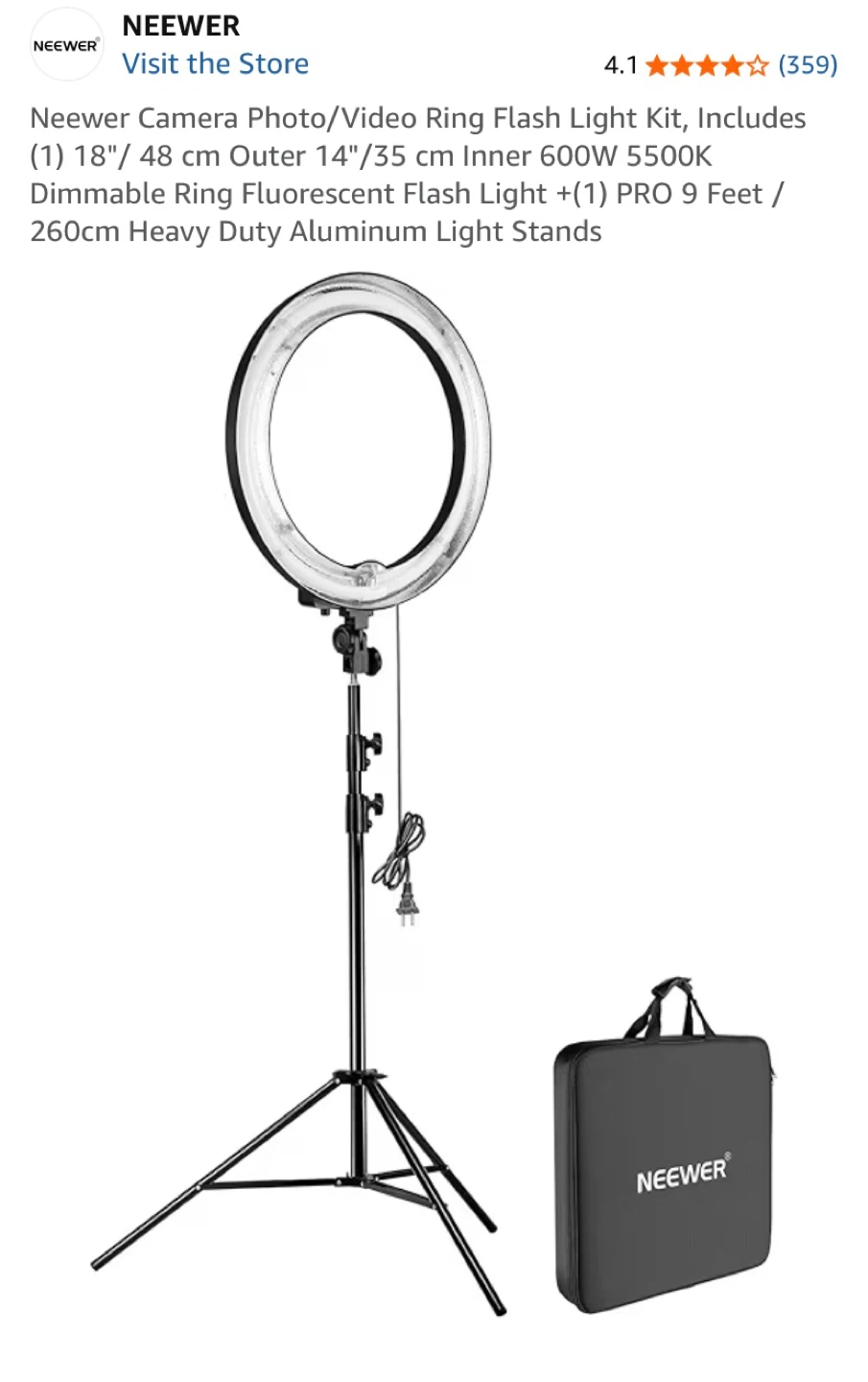 RING LIGHT WITH STAND