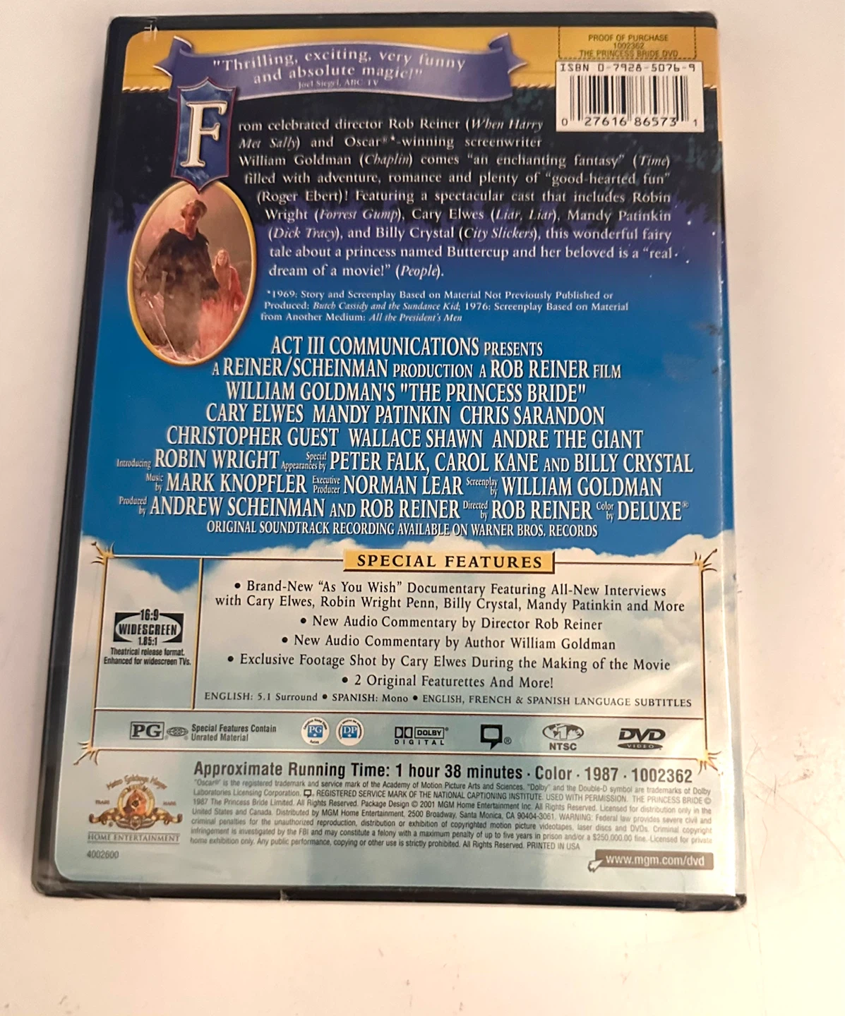 The Princess Bride Special Edition DVD - photo 2