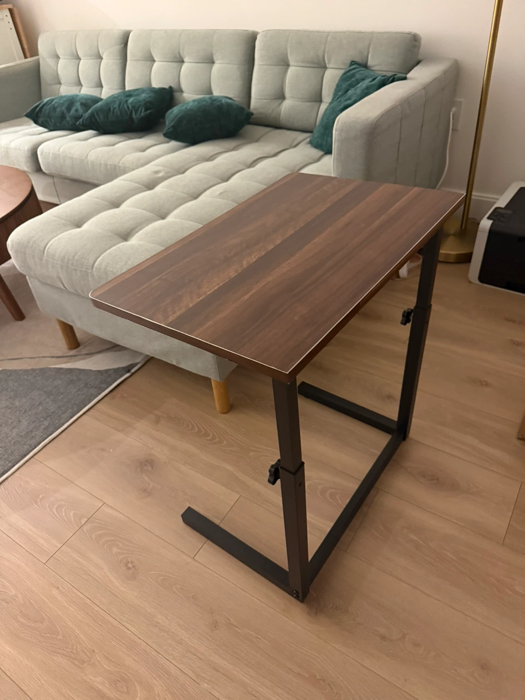 Adjustable C-Table with Wood Top - photo 2
